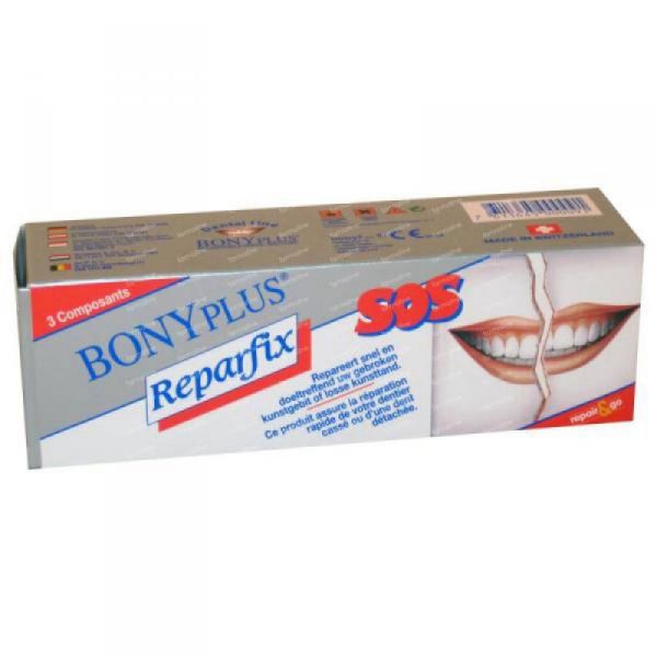 BONY PLUS SOS REPARFIX Colle pour dentier Kit complet
