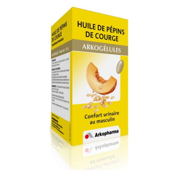 ARKOGELULES HUILE DE PEPINS DE COURGE Complément alimentaire à visée urinaire Boîte/60