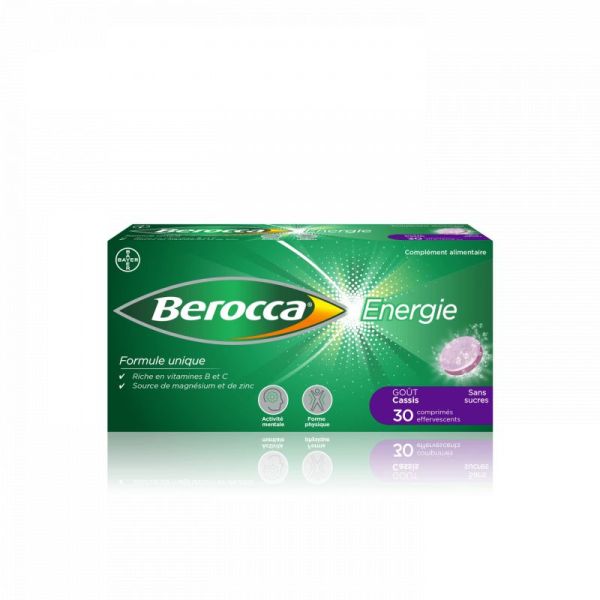 Berocca Energie 30 Comprimés effervescents Cassis