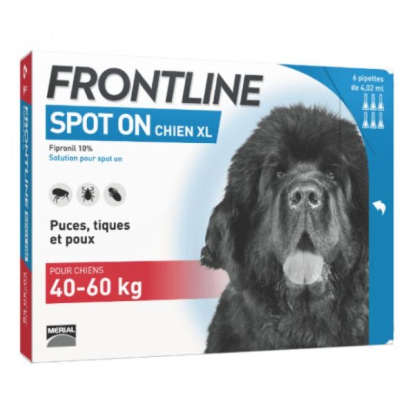 Frontline Spot-On Chien XL (40-60 kg) 4 Pipettes