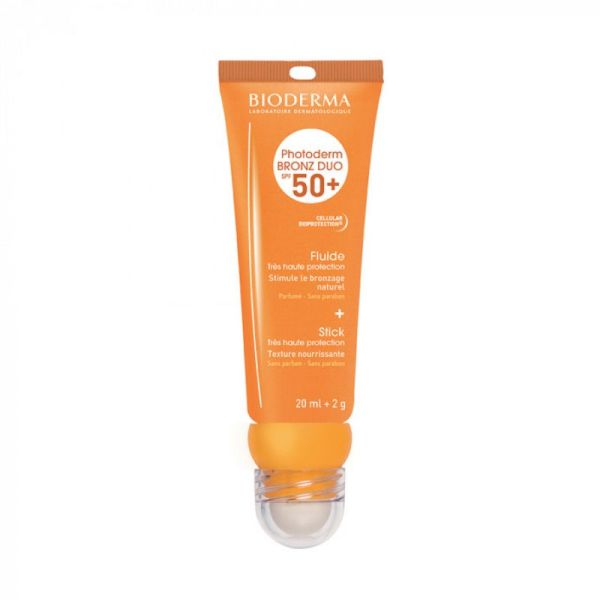 BIODERMA PHOTODERM BRONZ DUO SPF 50+ FLUIDE 20 ML + STICK 2 G