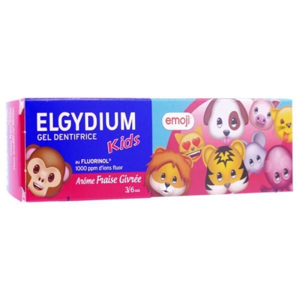 Elgydium Dentifrice Kids Fraise givrée 3/6 ans 50ml