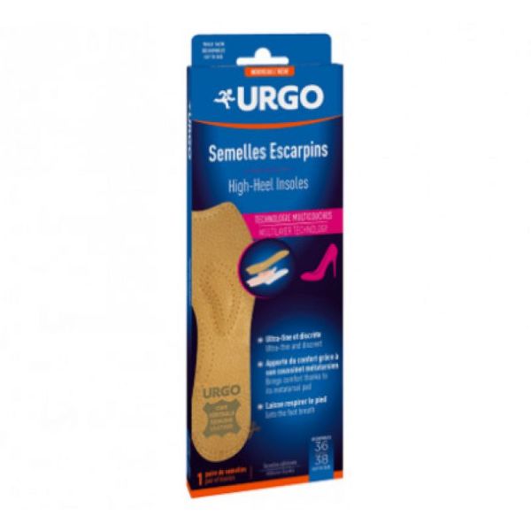 URGO SEMELLES ADHÉSIVES ESCARPINS TALONS 1 PAIRE taille: 36-38