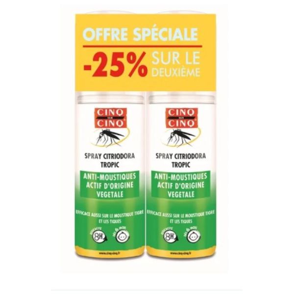 Cinq sur Cinq spray citriodora tropic 100ml lot de 2