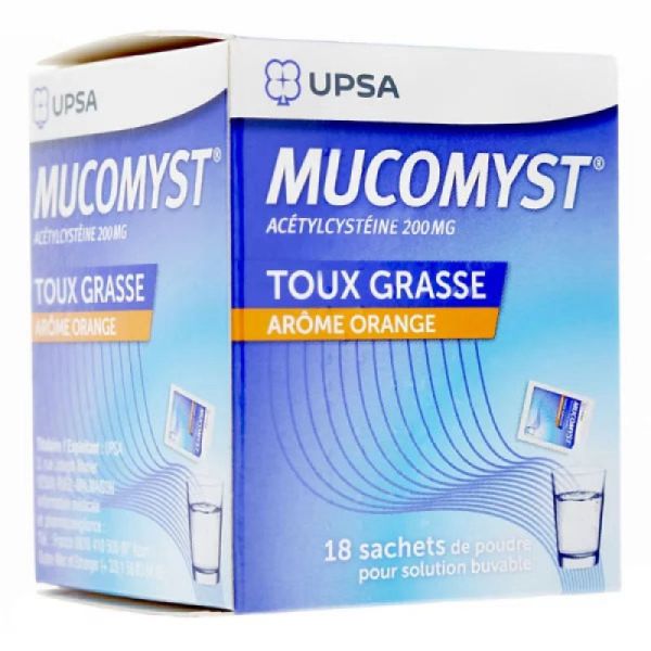 Mucomyst 200 mg poudre 18 sachets