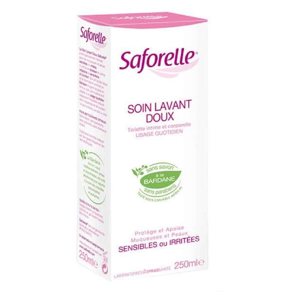 La crème apaisante Saforelle est un soin intime adapté en cas de peaux  sensibles ou irritées