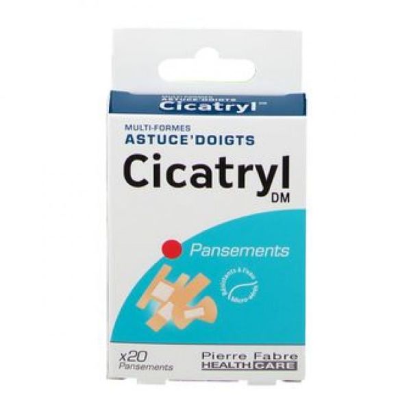 Cicatryl multi-formes astuce doigts boite de 20 pansements