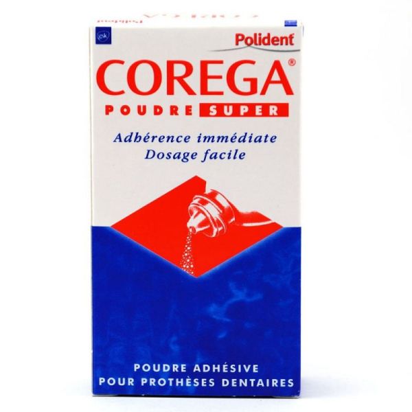 COREGA SUPER Poudre superadhésive pour appareils dentaires Fl/50g