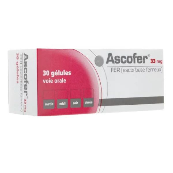 ASCOFER 33 mg, 30 gélules