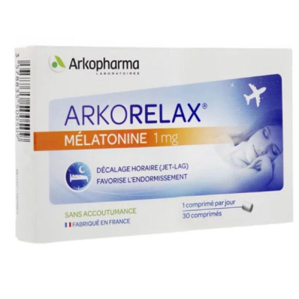 Arkorelax mélatonine 1mg 30 comprimés