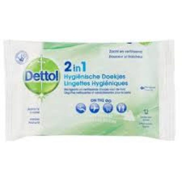 DETTOL Lingettes antibactériennes x12