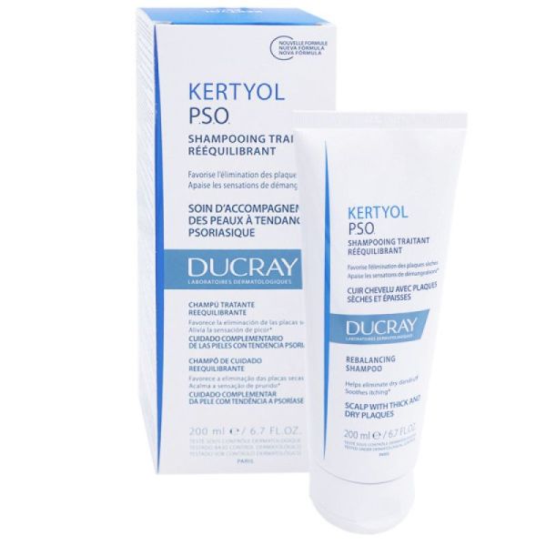 Ducray Kertyol PSO shampooing traitant rééquilibrant tube de 200ml