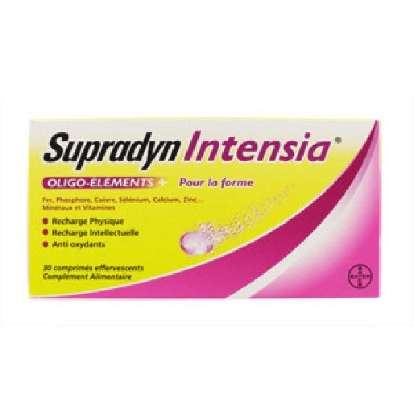 SUPRADYN INTENSIA EFFERVESCENT Comprimé effervescent, complément alimentaire de vitamines, de minéra