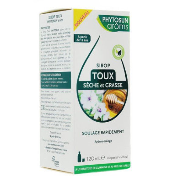 Phytosun Aroms sirop toux 120 ml (3595890243516) - Pharmacie de la Thu