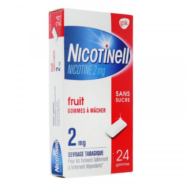 Nicotinell Fruit 2mg S/suc Gom 24