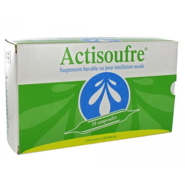 ACTISOUFRE 4 mg/50 mg par 10 ml, suspension buvable ou pour instillation nasale