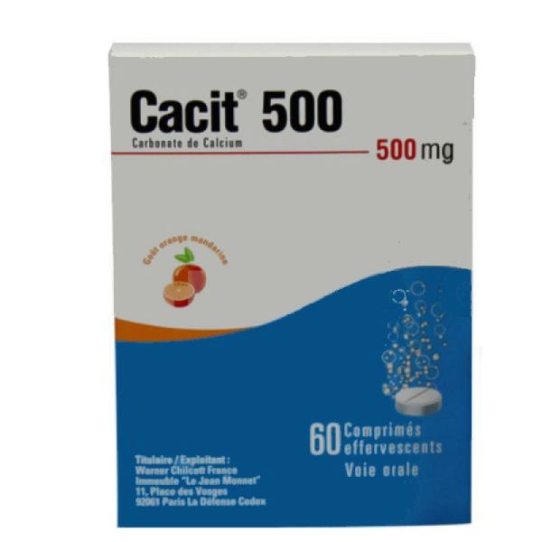 CACIT 500 mg, 60 comprimés effervescents