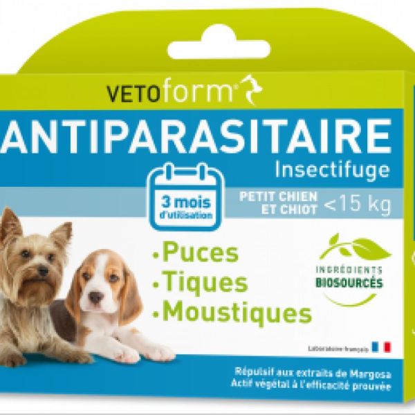 Vetoform Pipettes Petit Chien -15kg 1ml 3