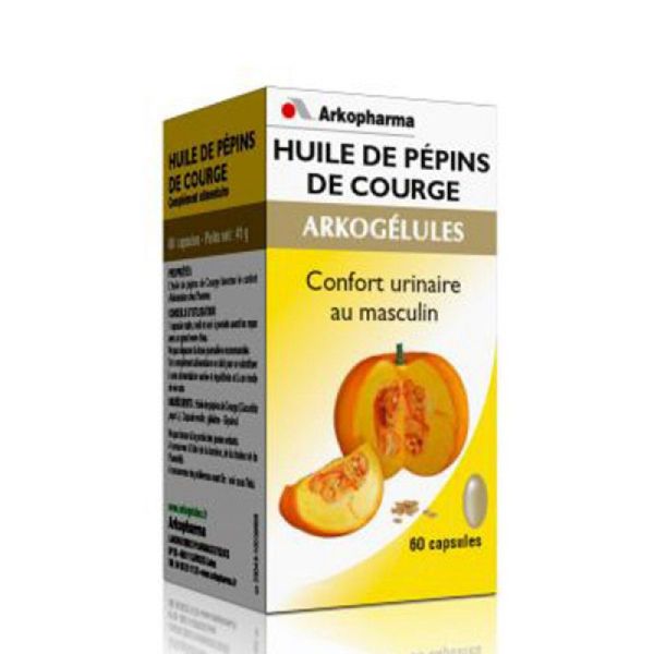 Arkopharma Arkogélules Huile de Pépins de Courge 180 gélules