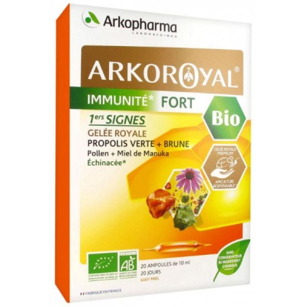 Arkopharma Arko Royal Immunité Fort 1ers Signes Bio 20 Ampoules