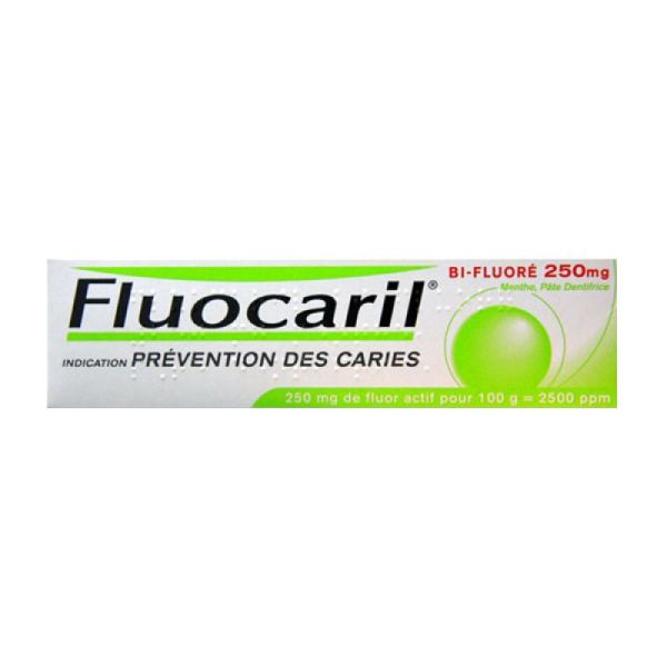 FLUOCARIL BIFLUORE 250 mg MENTHE, pâte dentifrice 156,25ml