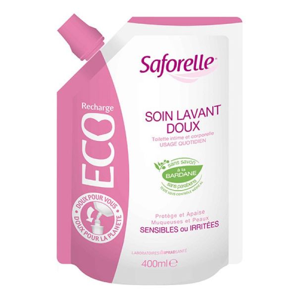 Saforelle Soin Lavant Doux Hygiène Intime et Corporelle Eco Recharge 4