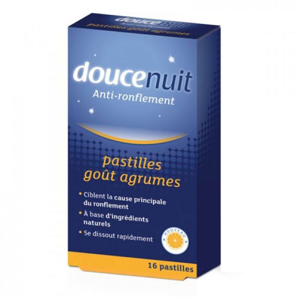 Douce Nuit Anti Ronflement 16 Pastilles Goût Agrumes