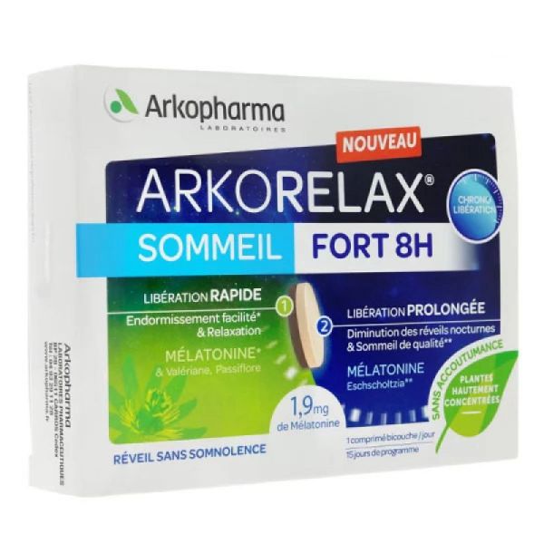 Arkorelax sommeil fort 8 heures comprimés