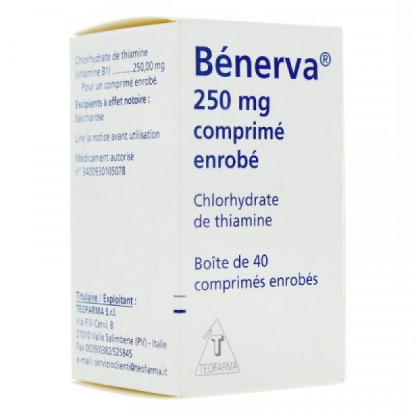 BENERVA 250 mg, 40 comprimés enrobés