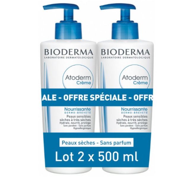 Bioderma Atoderm Crème Nourrissante Lot de 2 x 500 ml