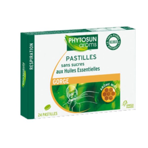 Phytosun Arôms aroms Gorge pastilles sans sucres Miel - Enrouement