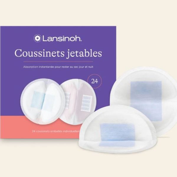 Lansinoh Coussinets d'allaitement jetables x24