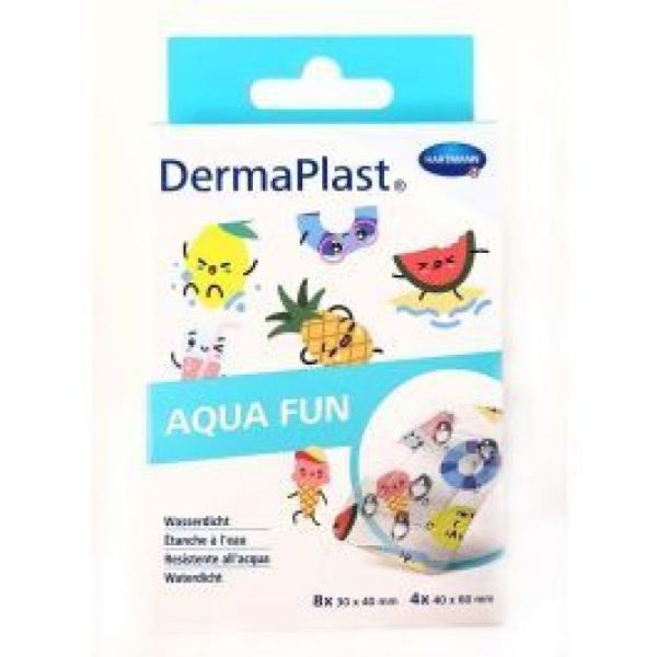 DermaPlast aqua fun kids boite de 12 pansements waterproof