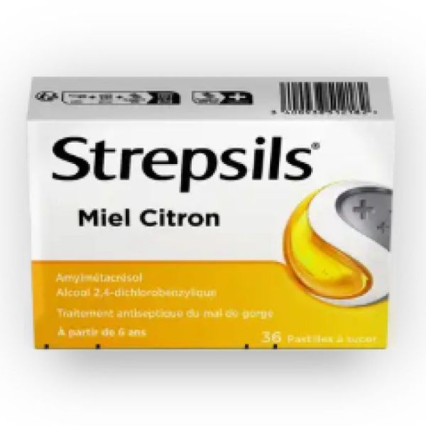 Strepsils Miel Citron Boite de 36 pastilles