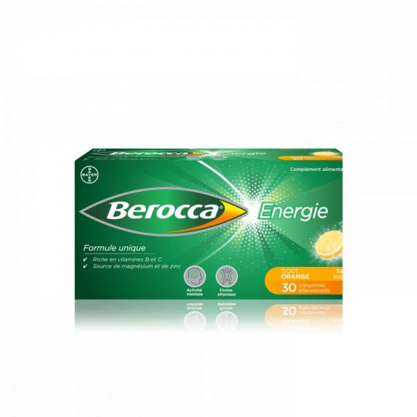 Berocca Energie 30 comprimés effervescents Orange