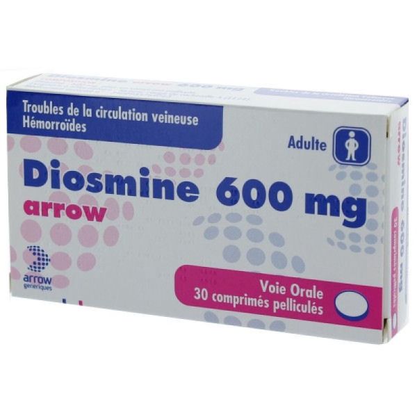 DIOSMINE ARROW 600 mg, 30 comprimés pelliculés