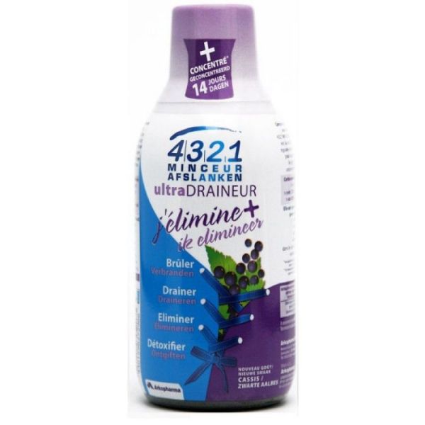 Arkopharma 4.3.2.1 Minceur Ultra Draineur goût cassis 280ml