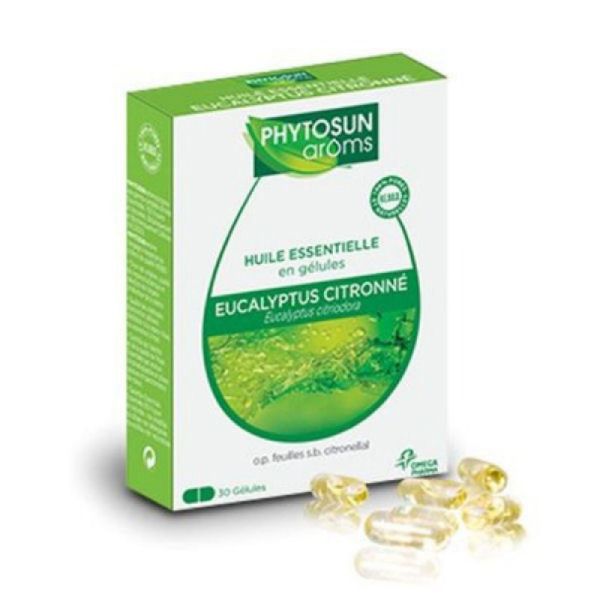 Phytosun Arôms Huile Essentielle en Gélules d'Eucalyptus Citronné 30 Gélules