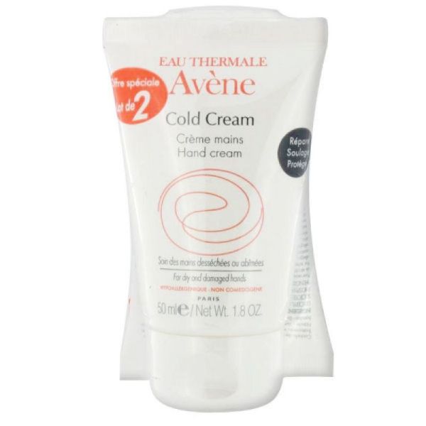 AVENE COLD CREAM Crème mains T/50ml, Lot de 2