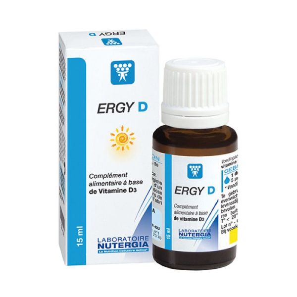 Nutergia Ergy D Complément Alimentaire à base de Vitamine D3 15ml