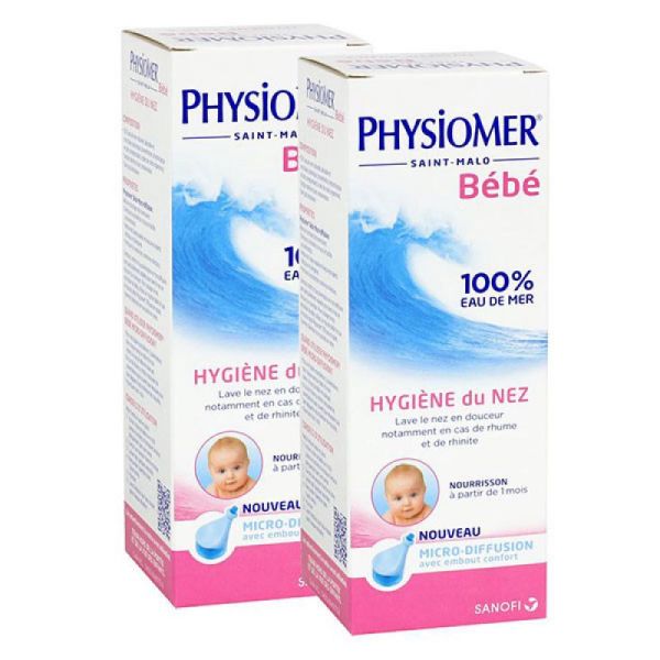 Physiomer Bébé Hygiène du Nez 115ml, lot de 2